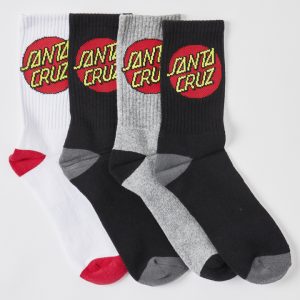 SANTA CRUZ Classic Dot Socks Multi- 4 Pack